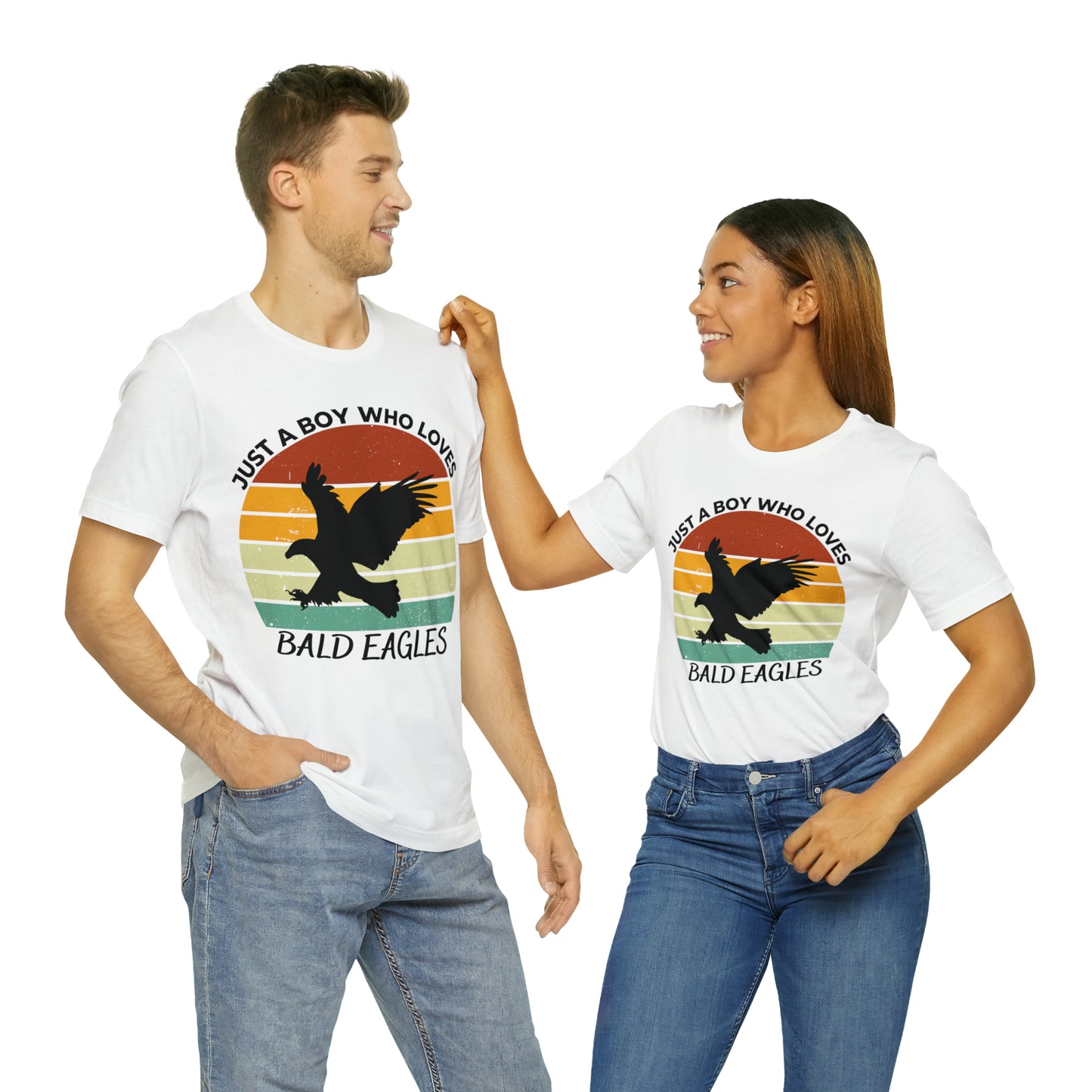 Just a Boy Who Loves Bald Eagles Short Sleeve Tee