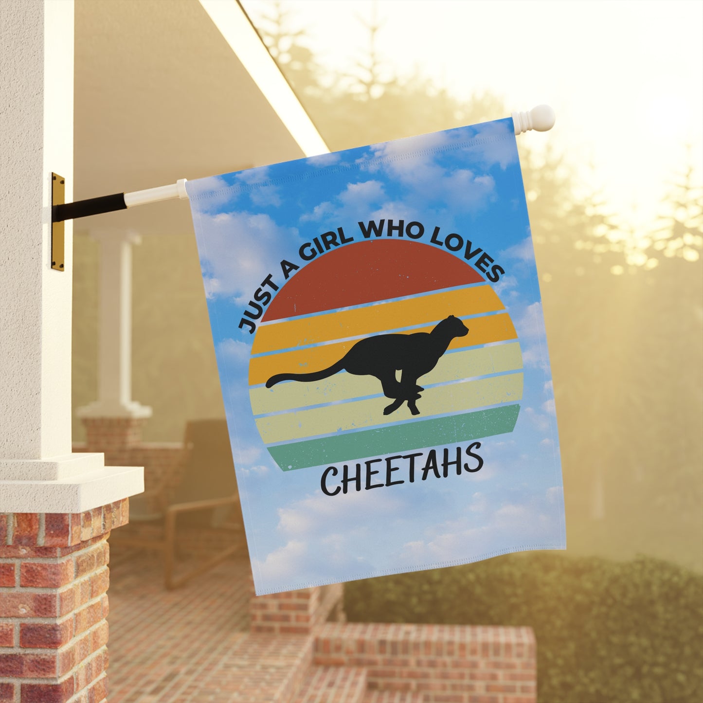 Just a Girl Who Loves Cheetahs Garden & House Banner