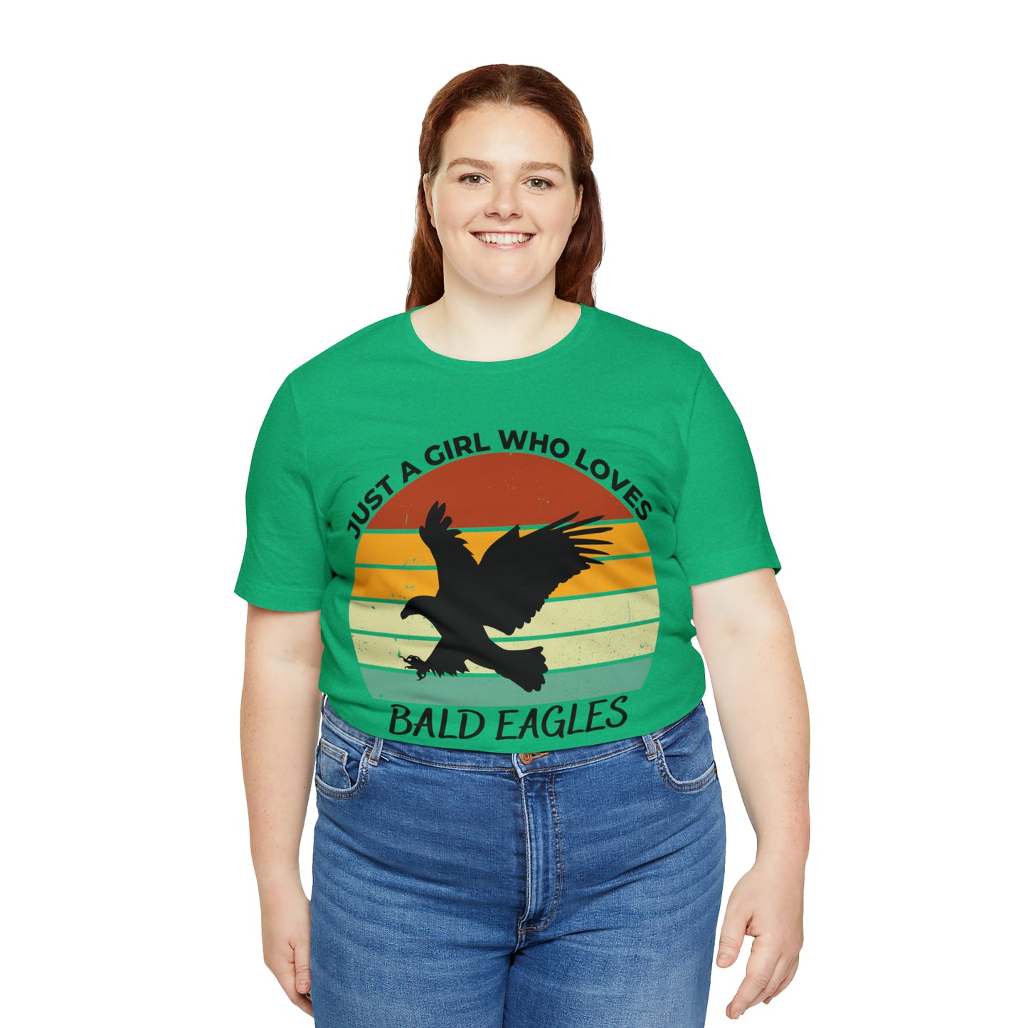 Just a Girl Who Loves Bald Eagles Short Sleeve Tee