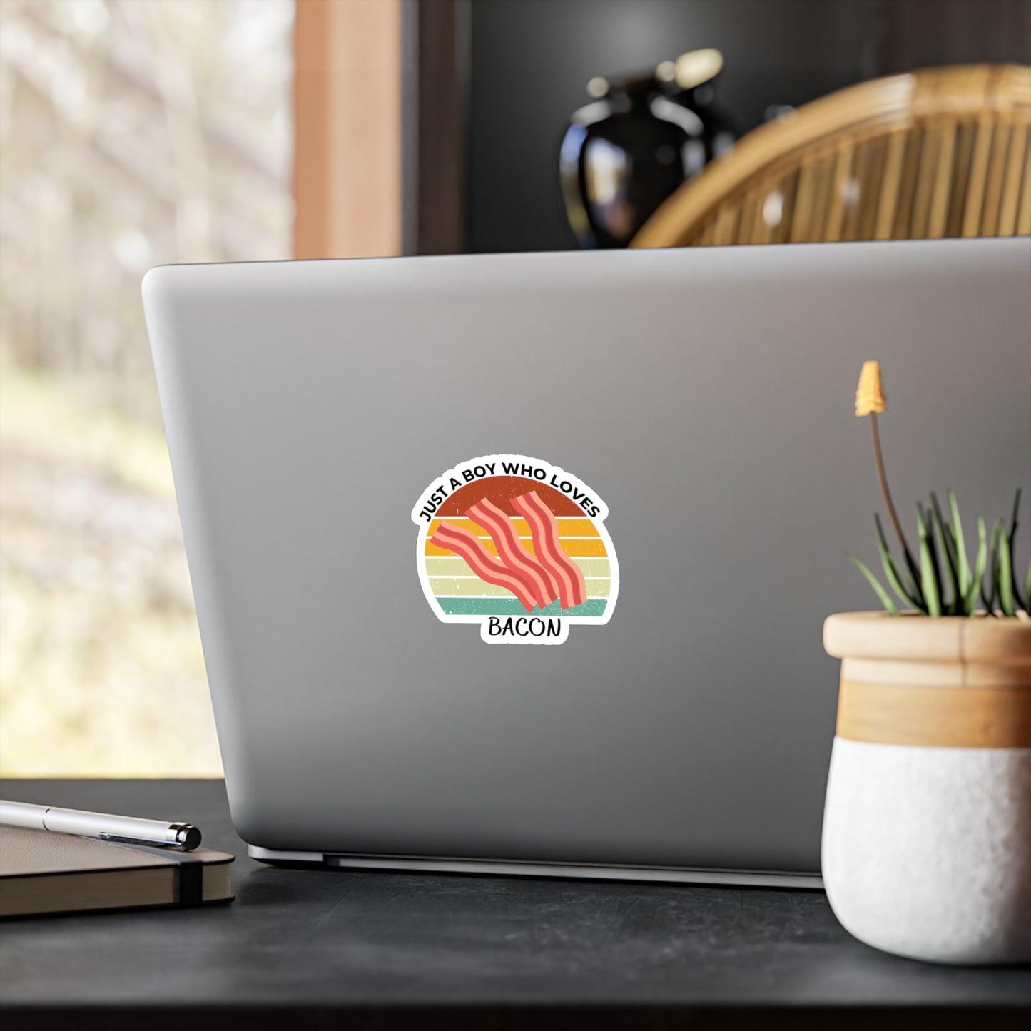 Just a Boy Who Loves Bacon Kiss-Cut Vinyl Decals