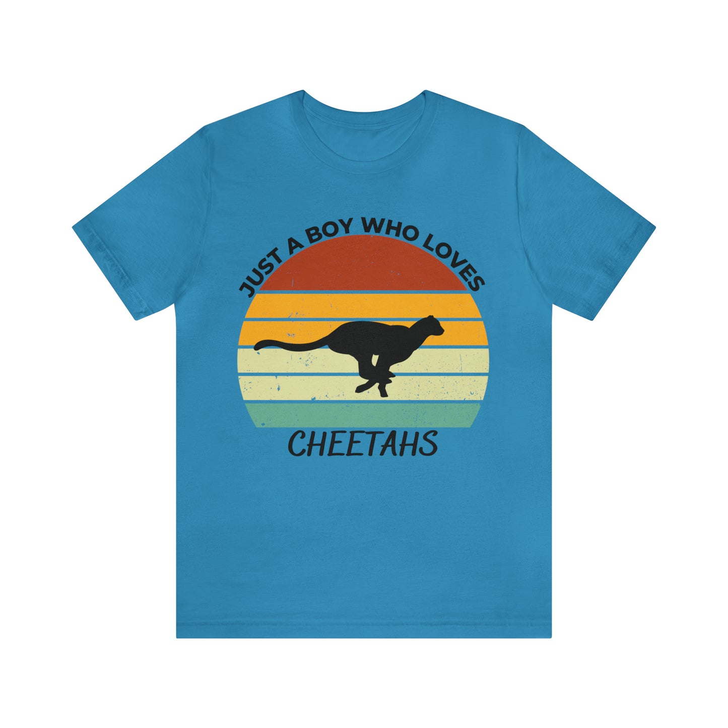 Just a Boy Who Loves Cheetahs Short Sleeve Tee