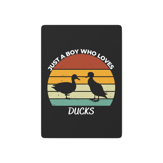 Just a Boy Who Loves Ducks Poker Cards