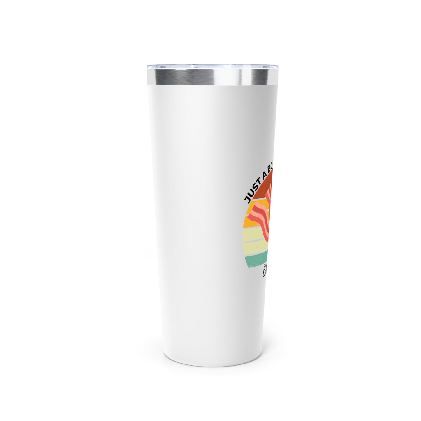 Just a Boy Who Loves Bacon Copper Vacuum Insulated Tumbler, 22oz