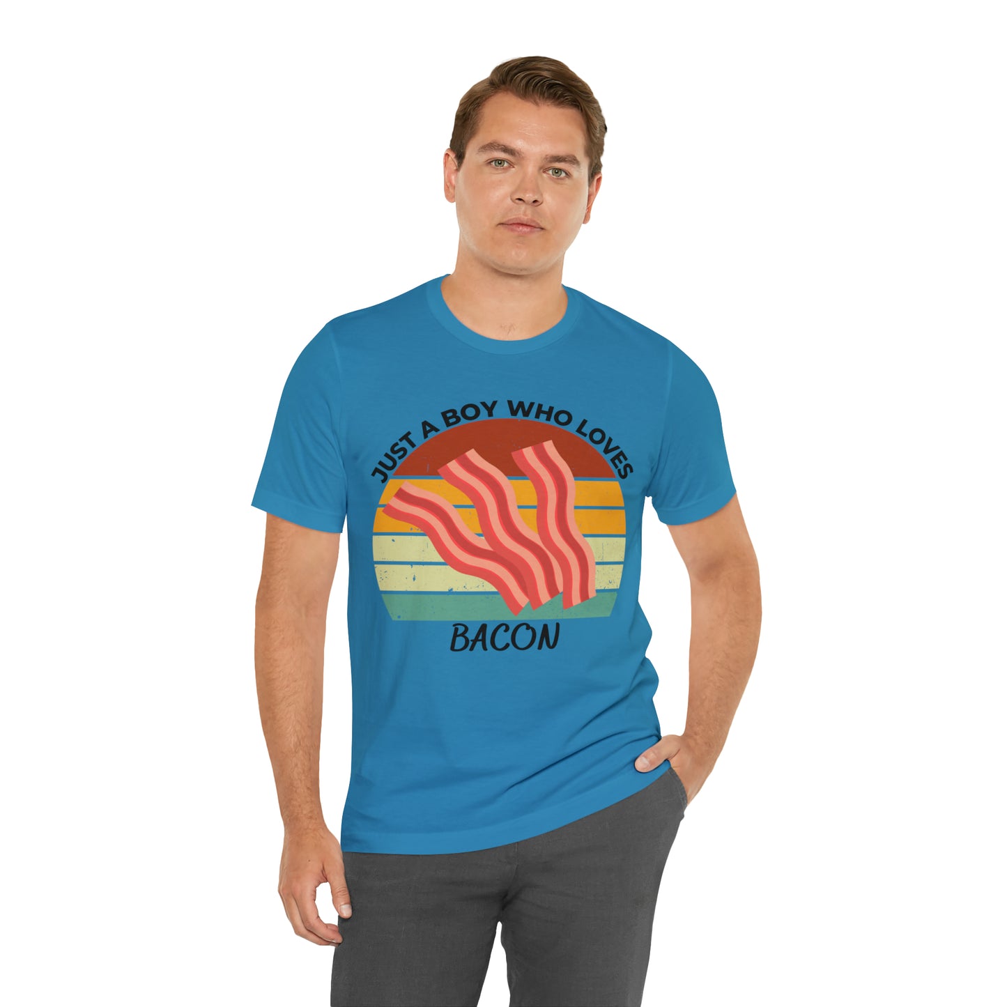 Just a Boy Who Loves Bacon Short Sleeve Tee