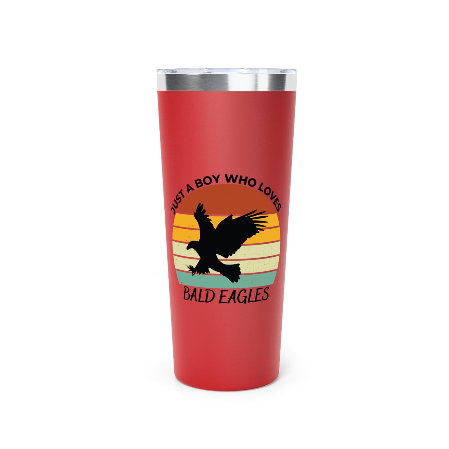 Just a Boy Who Loves Bald Eagles Copper Vacuum Insulated Tumbler, 22oz