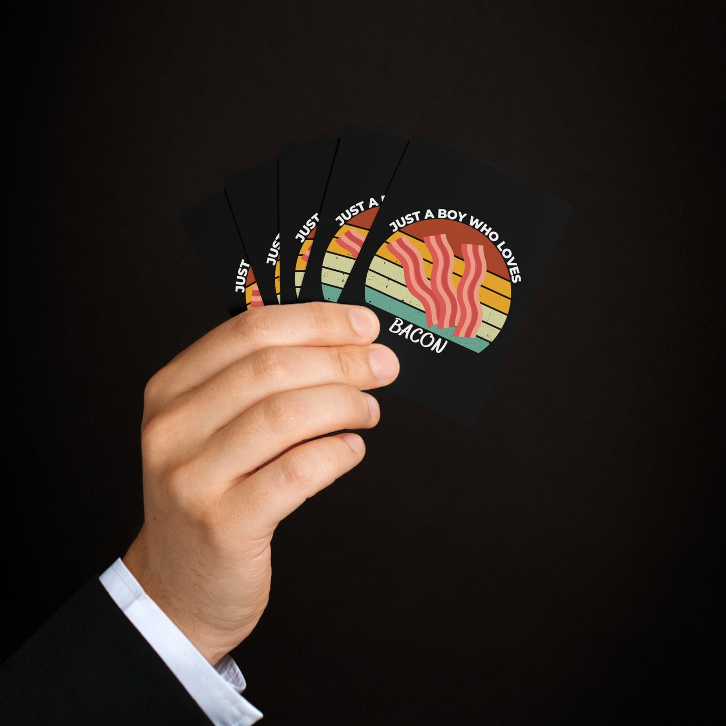 Just a Boy Who Loves Bacon Poker Cards