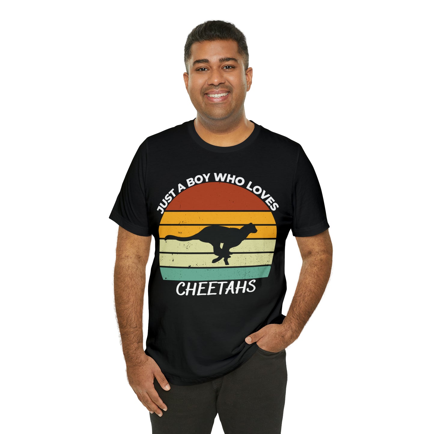 Just a Boy Who Loves Cheetahs Short Sleeve Tee