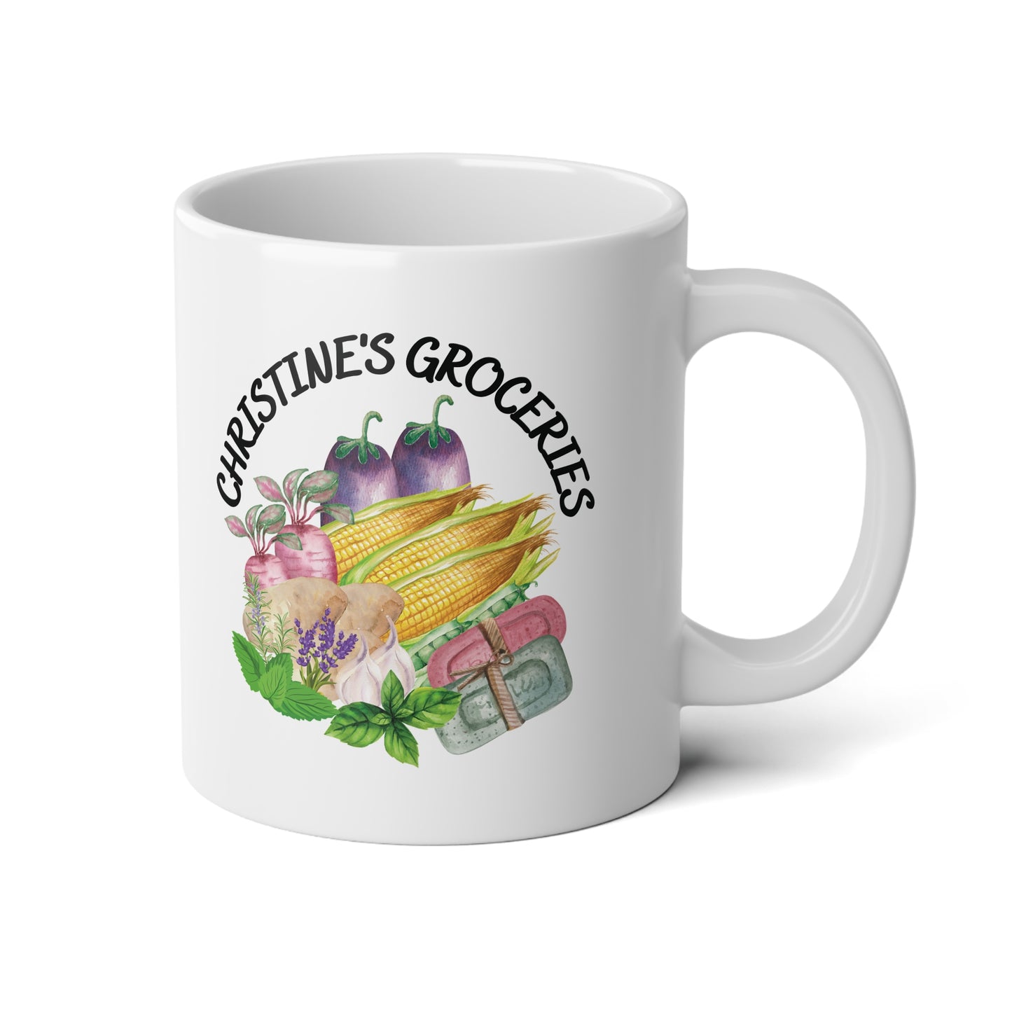 Christine's Groceries Logo Jumbo Mug, 20oz