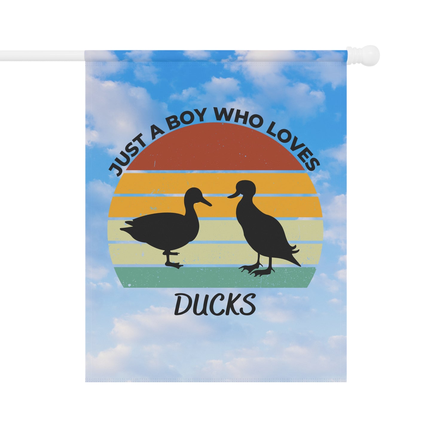 Just a Boy Who Loves Ducks Garden & House Banner