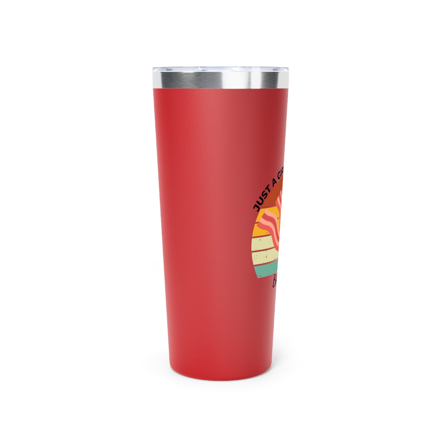 Just a Girl Who Loves Bacon Copper Vacuum Insulated Tumbler, 22oz