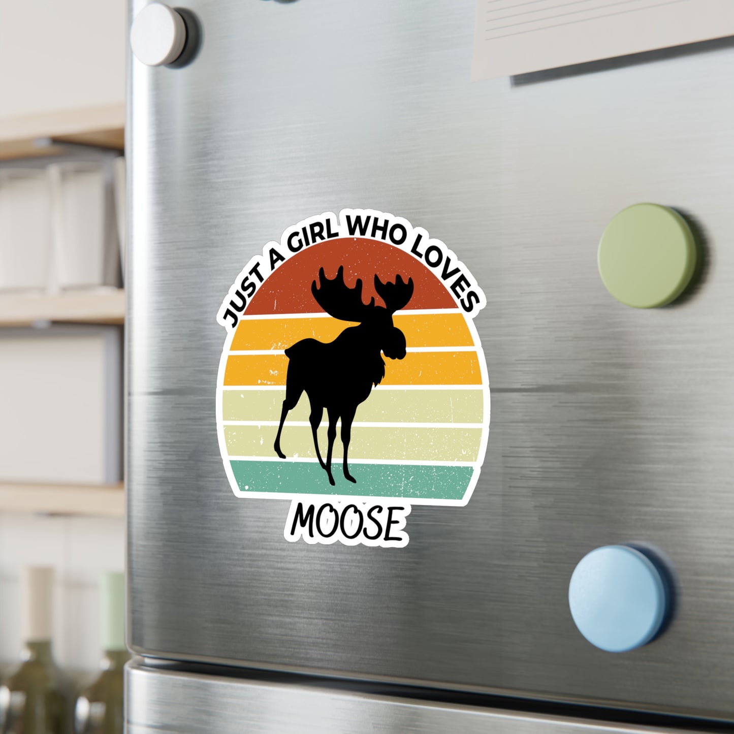 Just a Girl Who Loves Moose Kiss-Cut Vinyl Decals