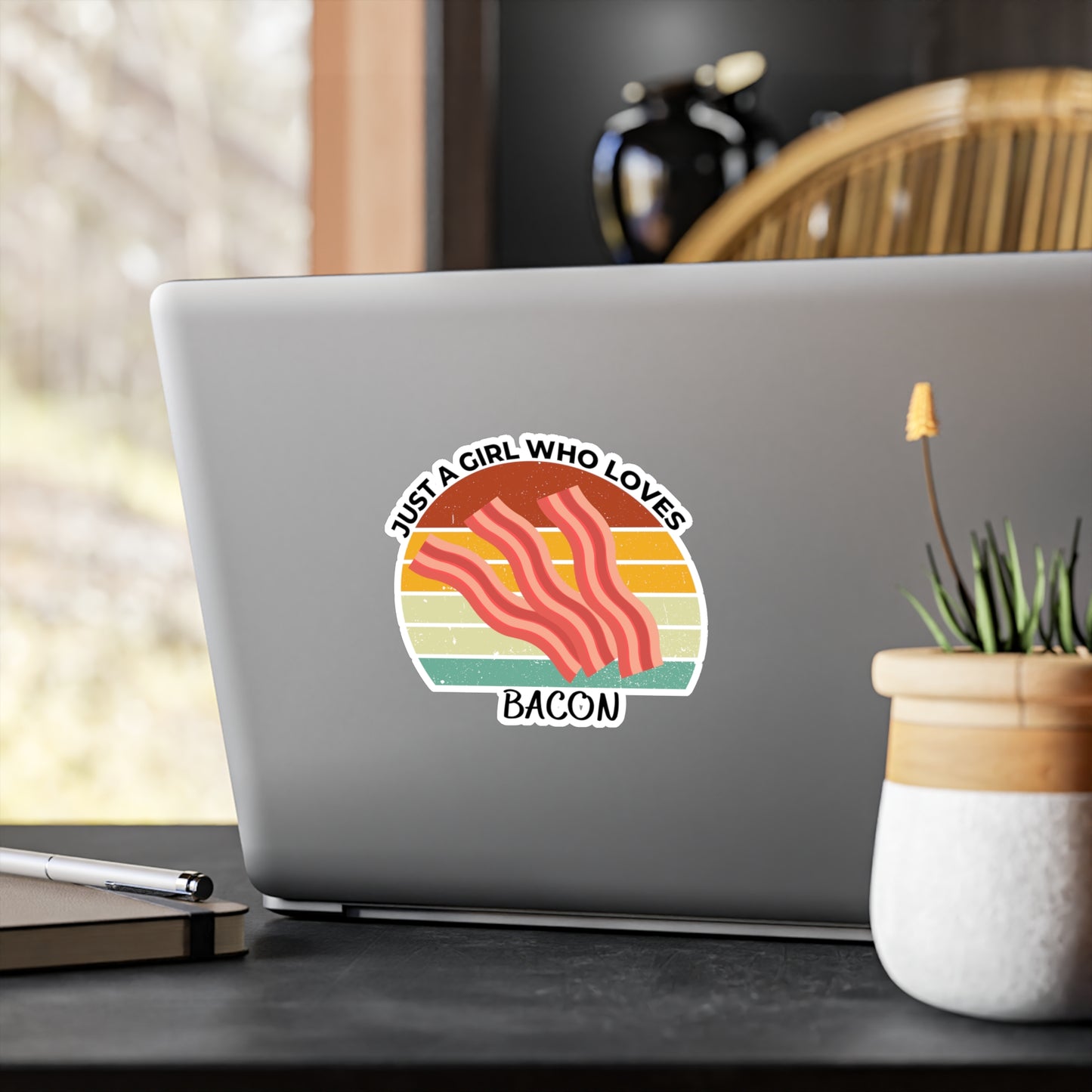 Just a Girl Who Loves Bacon Kiss-Cut Vinyl Decals