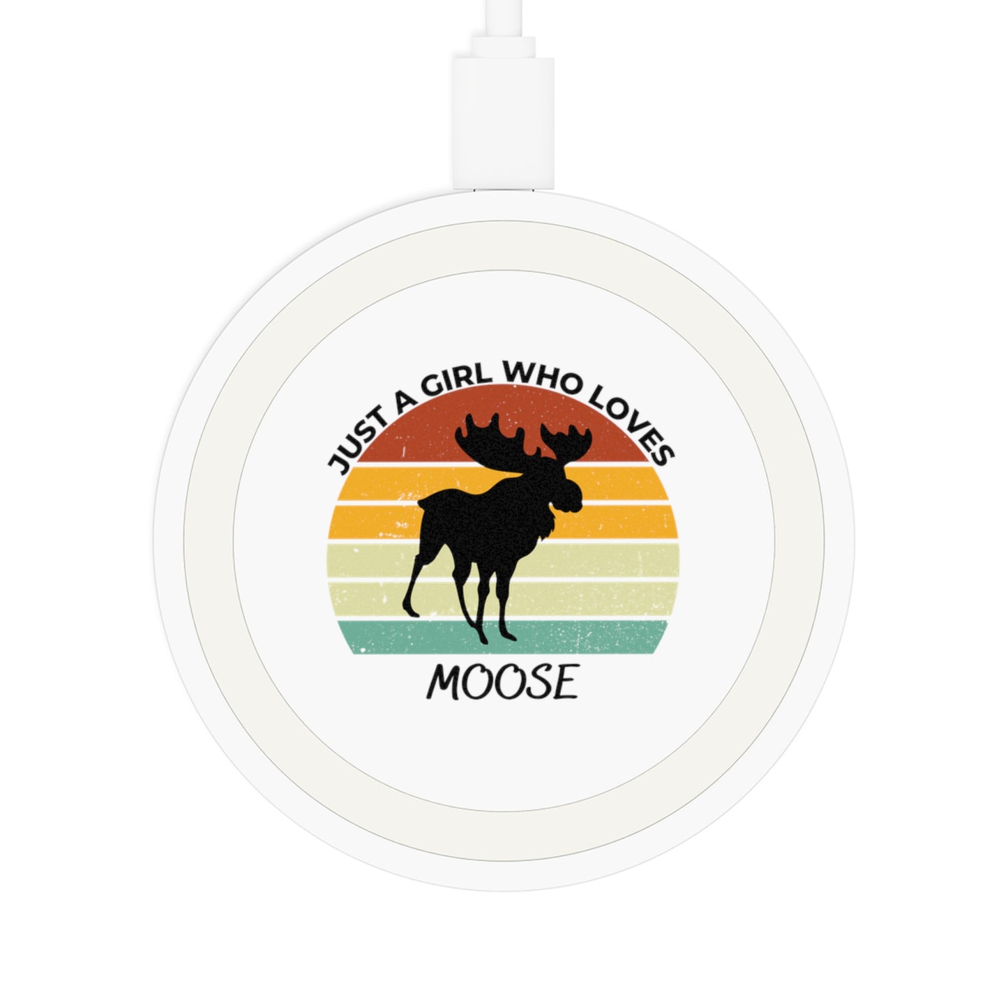 Just a Girl Who Loves Moose Quake Wireless Charging Pad