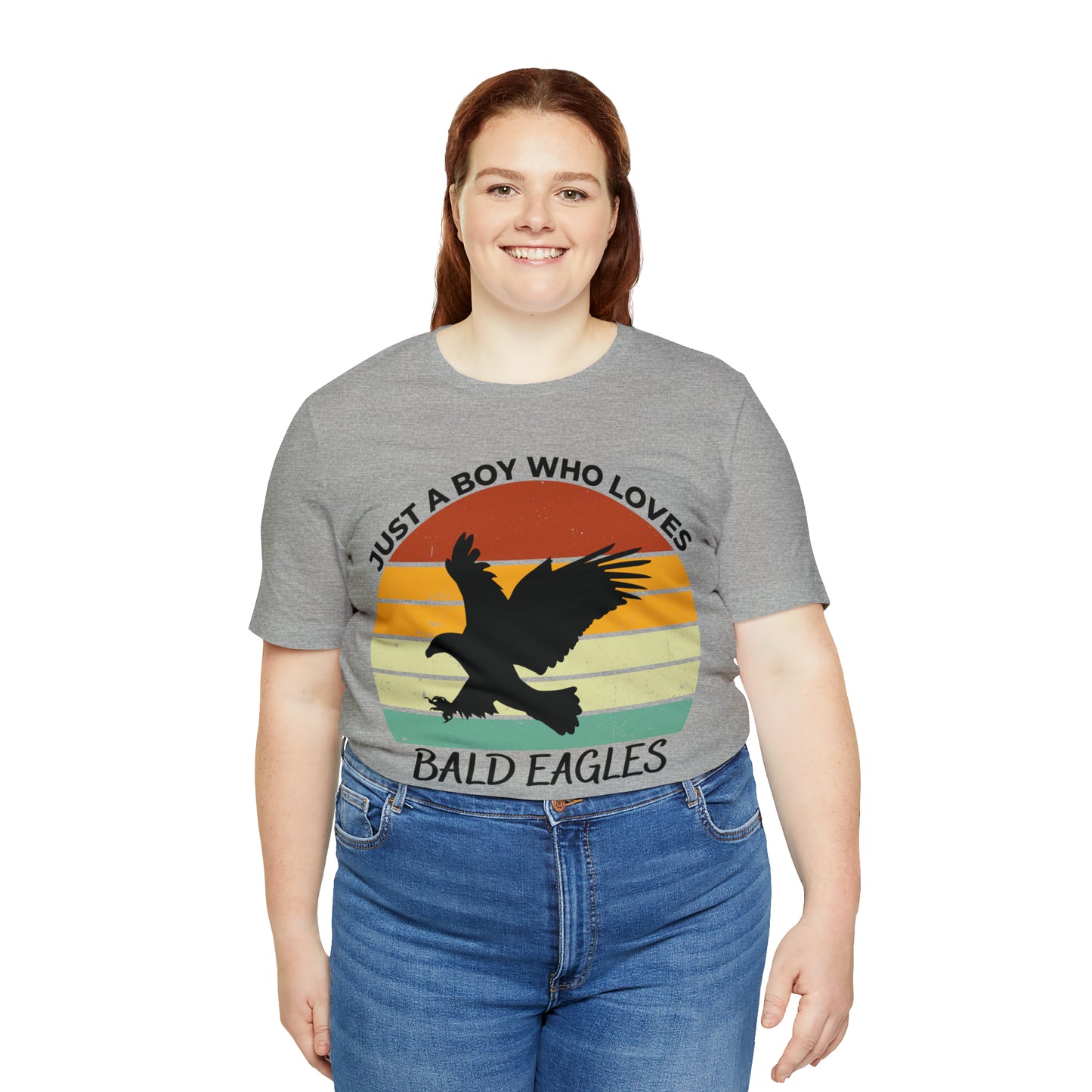 Just a Boy Who Loves Bald Eagles Short Sleeve Tee