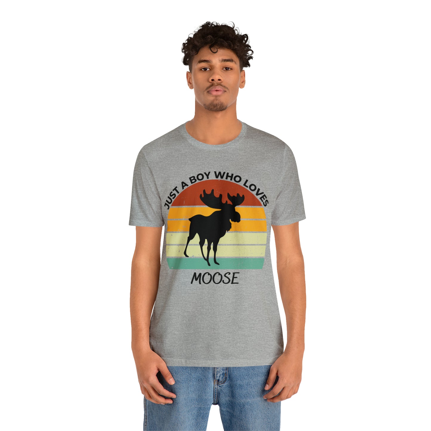 Just a Boy Who Loves Moose Short Sleeve Tee