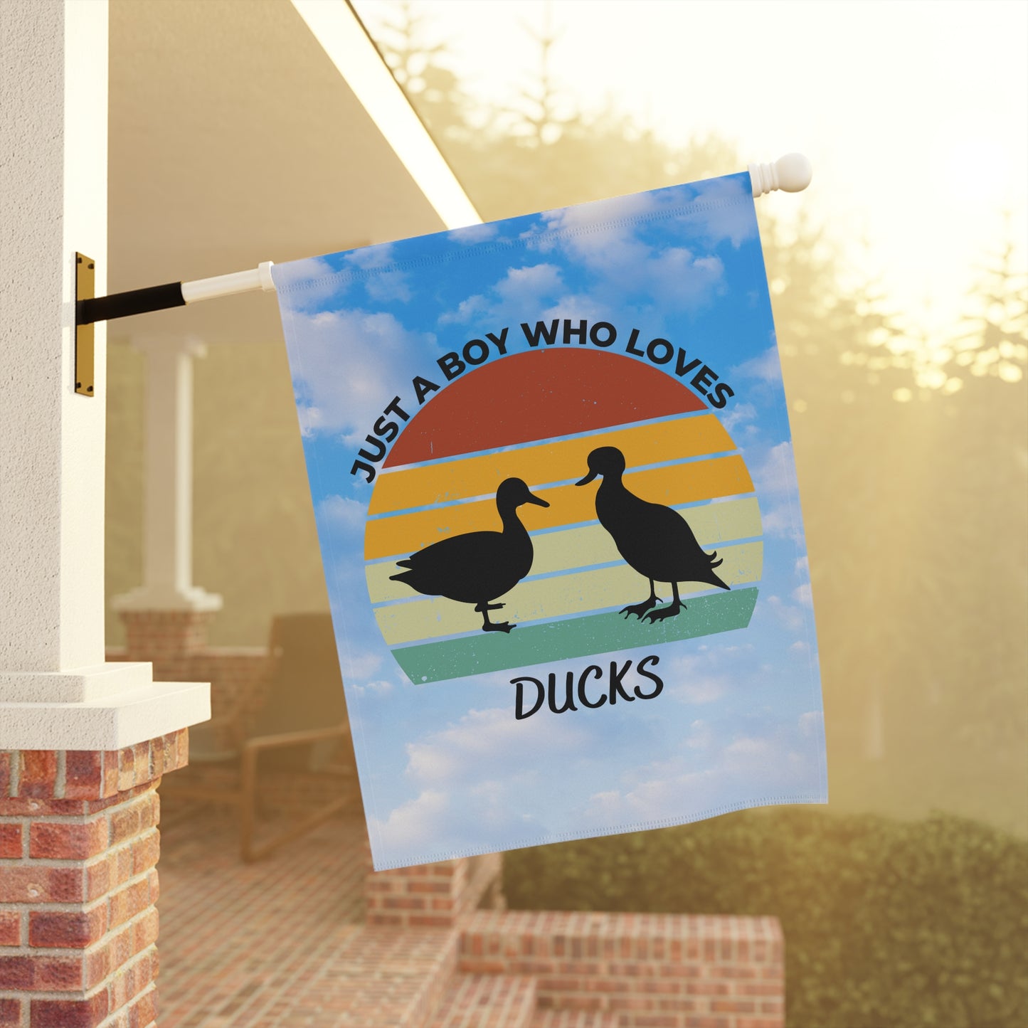 Just a Boy Who Loves Ducks Garden & House Banner