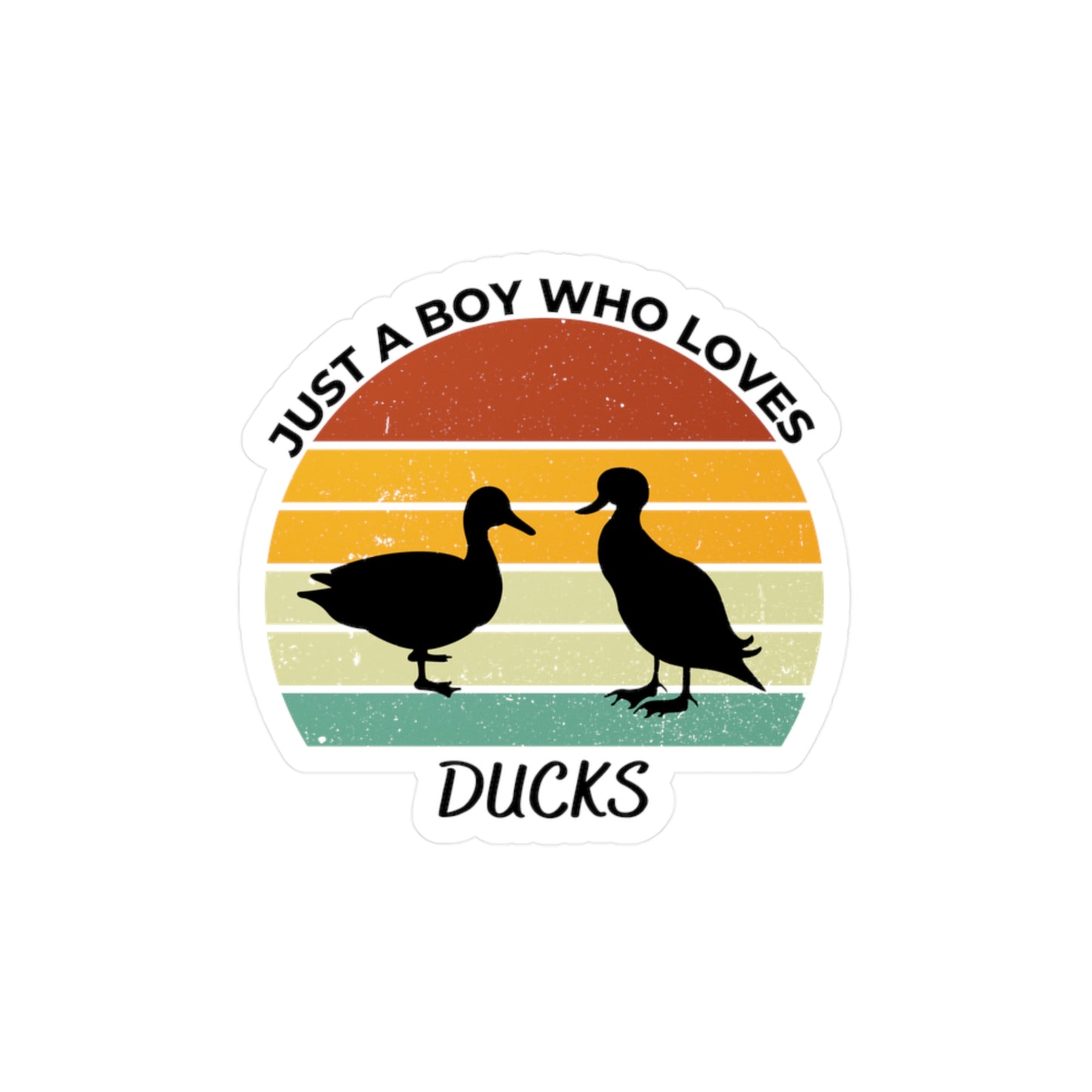 Just a Boy Who Loves Ducks Kiss-Cut Vinyl Decals