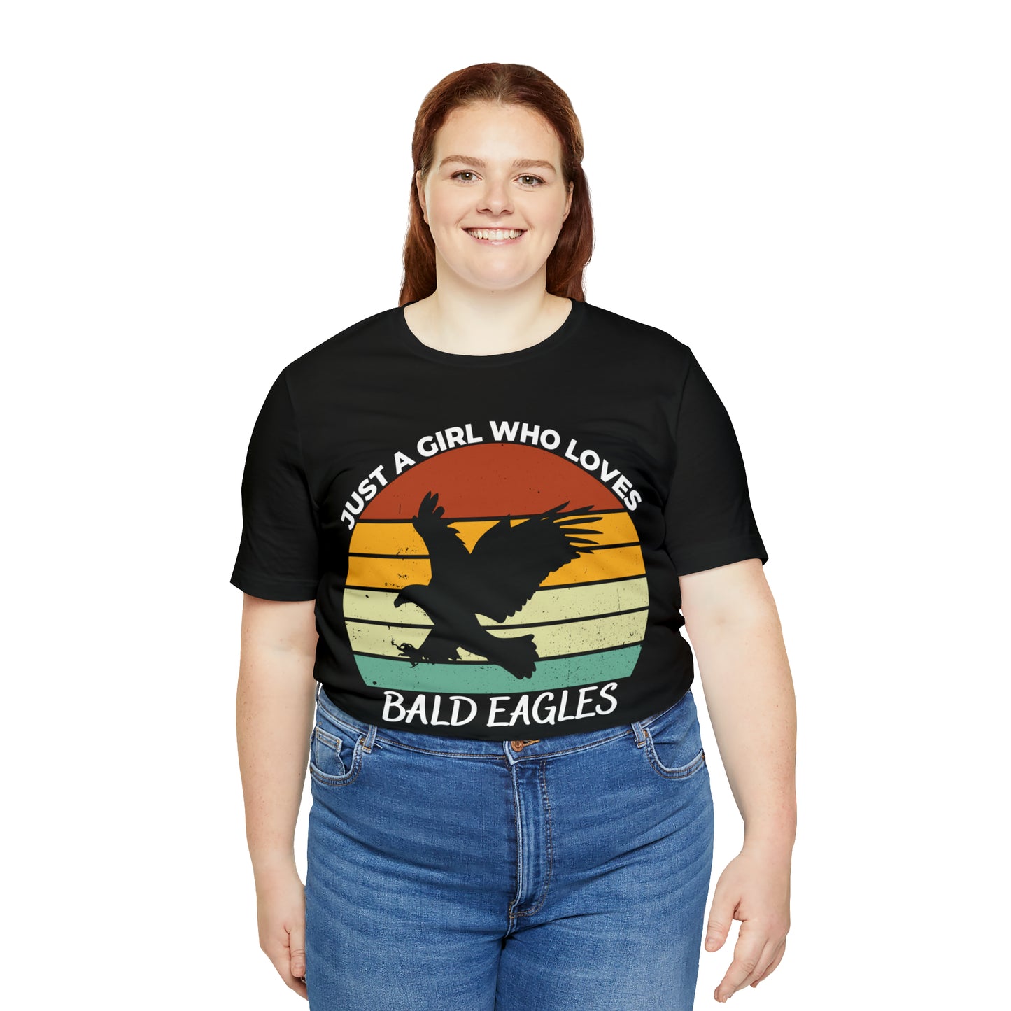 Just a Girl Who Loves Bald Eagles Short Sleeve Tee