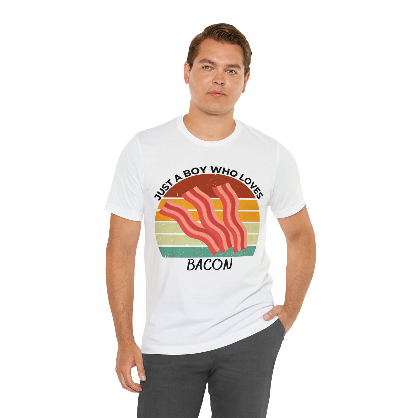 Just a Boy Who Loves Bacon Short Sleeve Tee