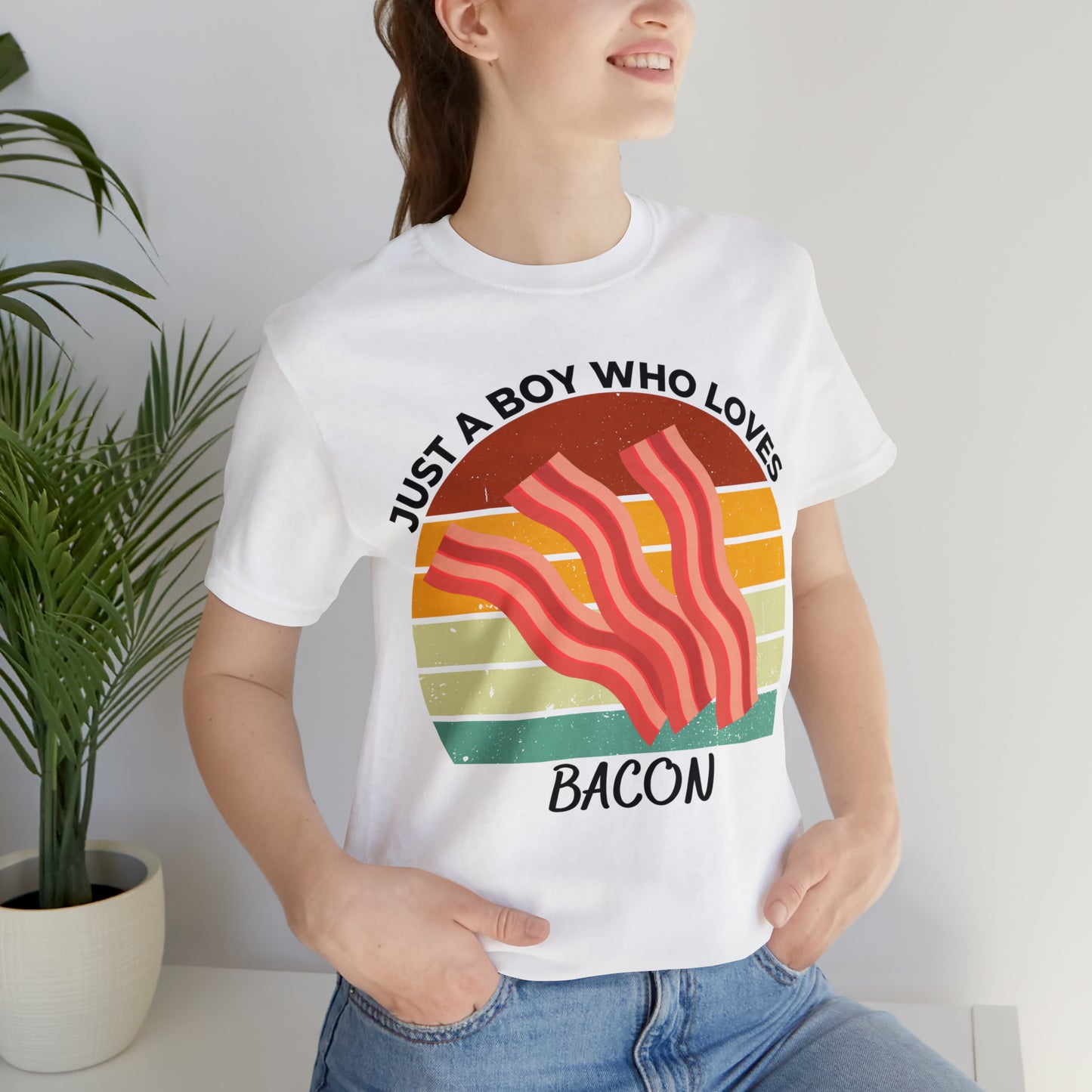 Just a Boy Who Loves Bacon Short Sleeve Tee