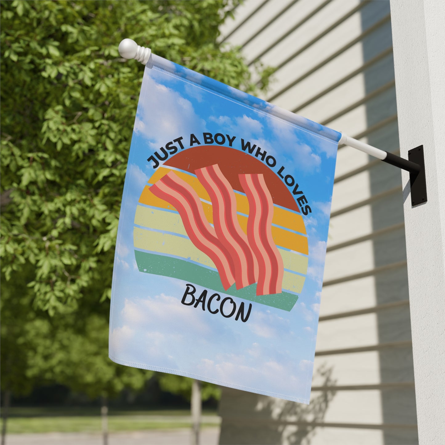 Just a Boy Who Loves Bacon Garden & House Banner