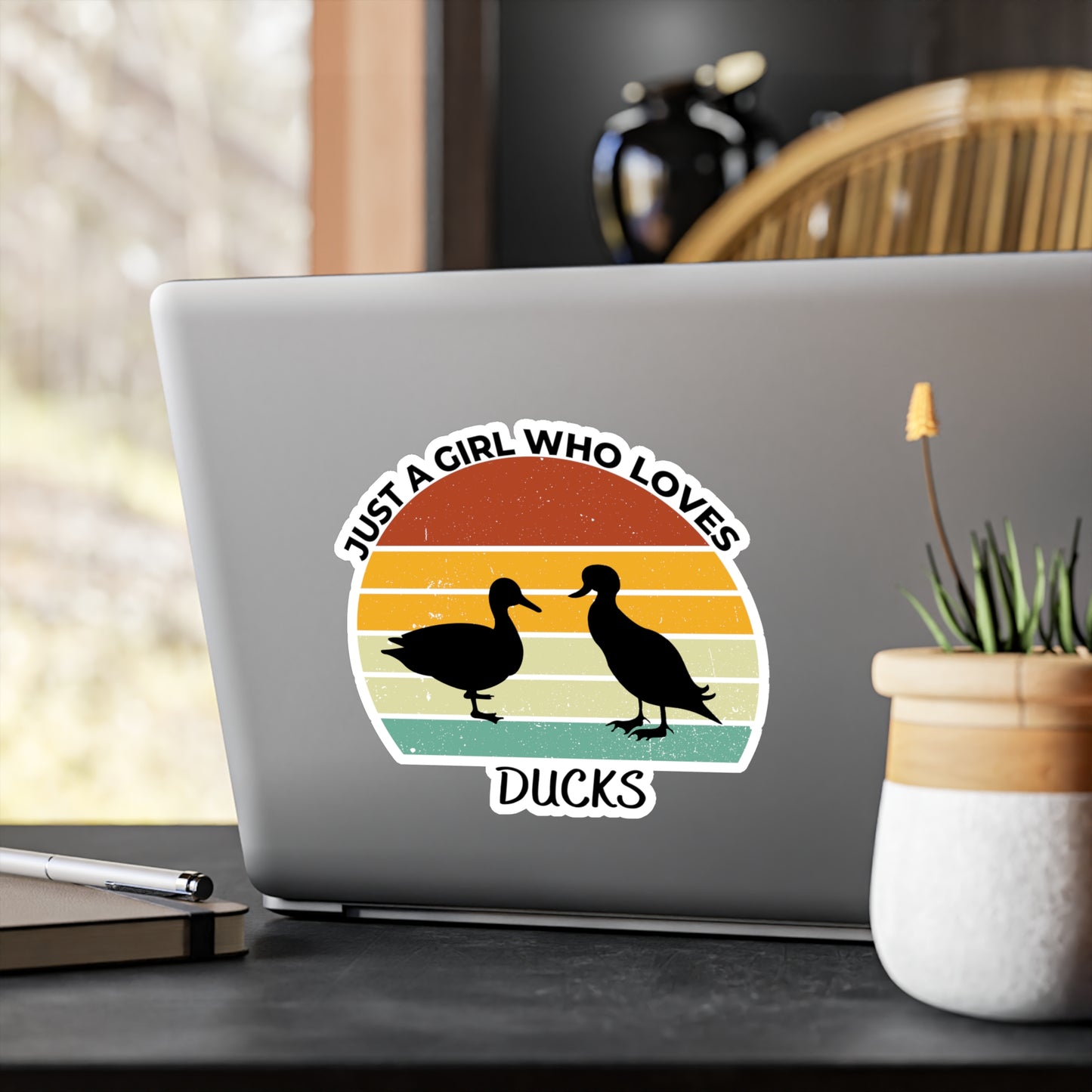 Just a Girl Who Loves Ducks Kiss-Cut Vinyl Decals