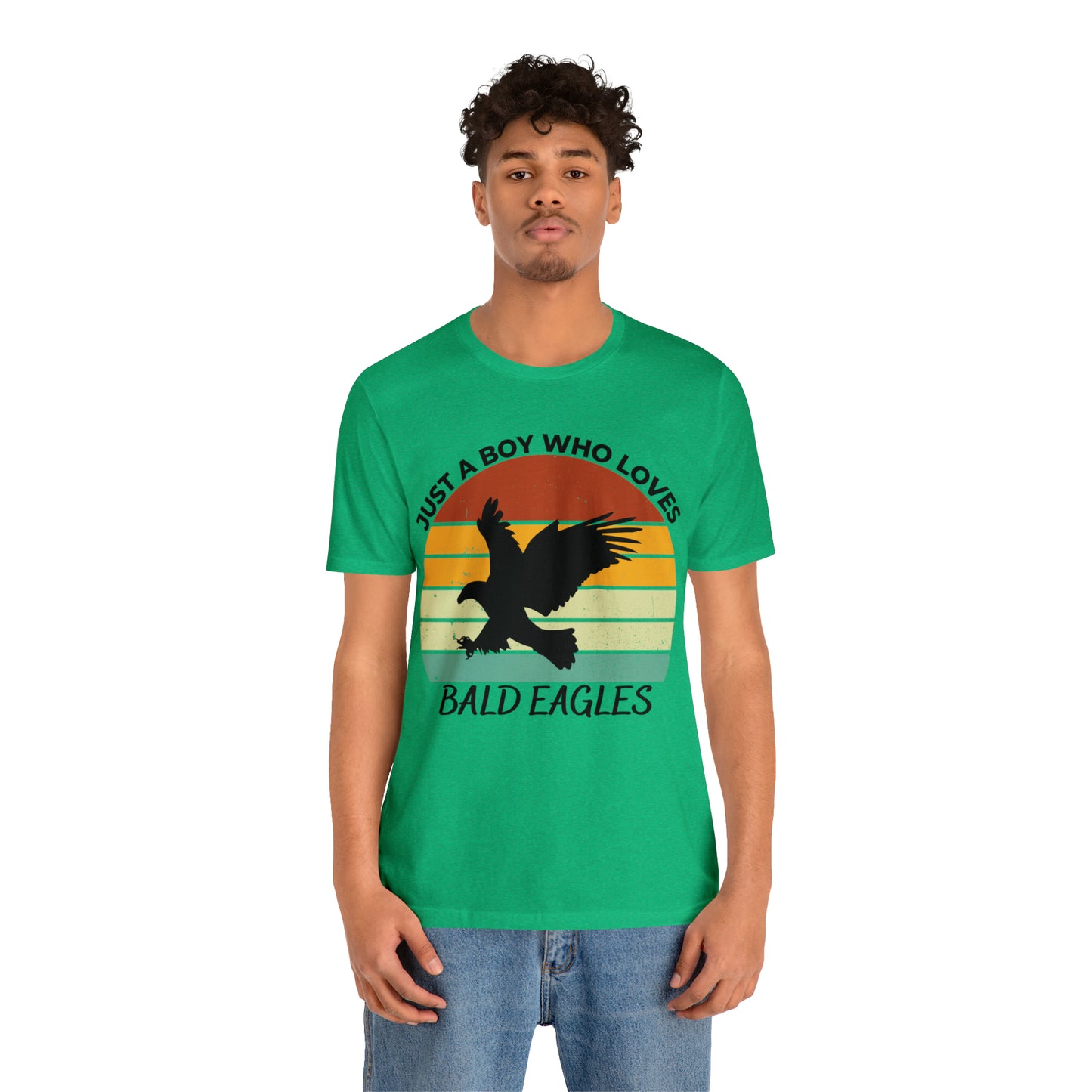 Just a Boy Who Loves Bald Eagles Short Sleeve Tee