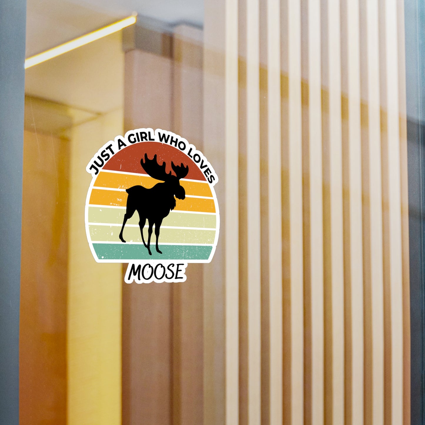 Just a Girl Who Loves Moose Kiss-Cut Vinyl Decals