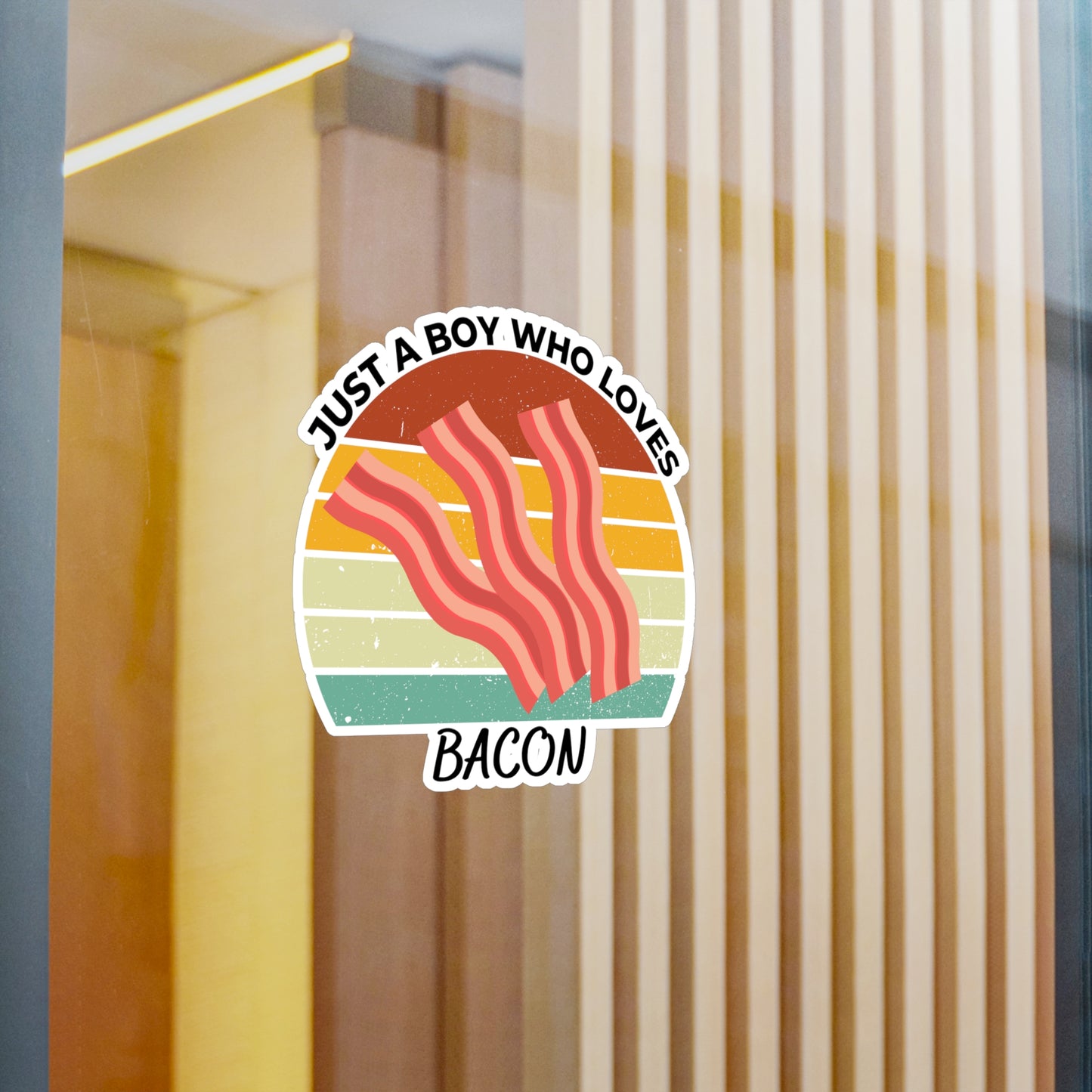 Just a Boy Who Loves Bacon Kiss-Cut Vinyl Decals