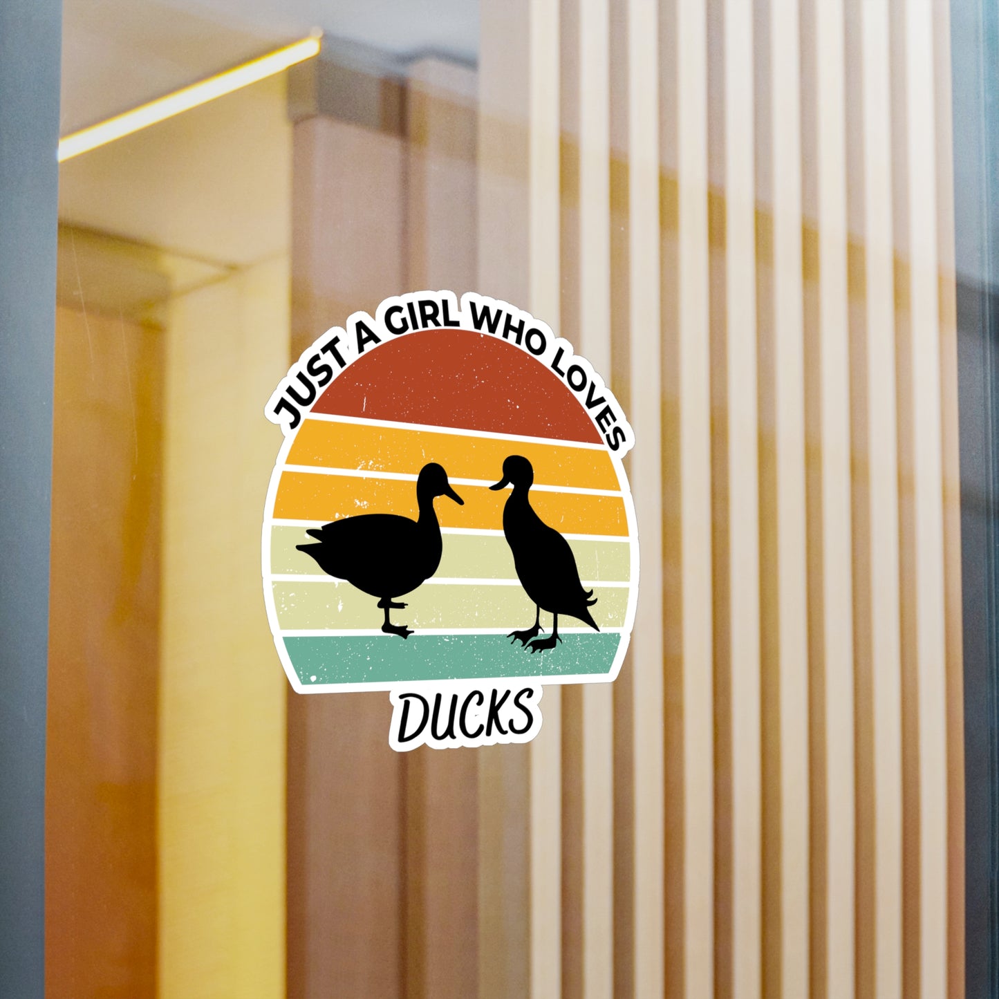 Just a Girl Who Loves Ducks Kiss-Cut Vinyl Decals