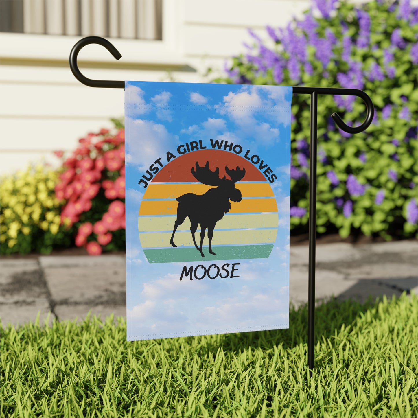 Just a Girl Who Loves Moose Garden & House Banner