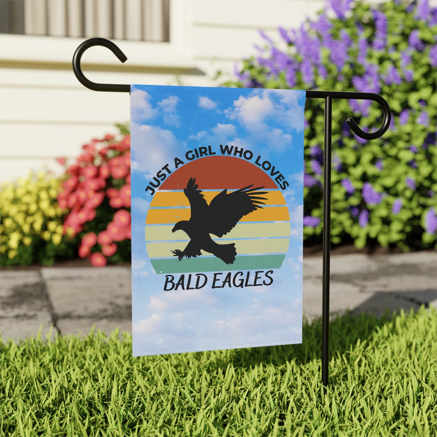 Just a Girl Who Loves Bald Eagles Garden & House Banner