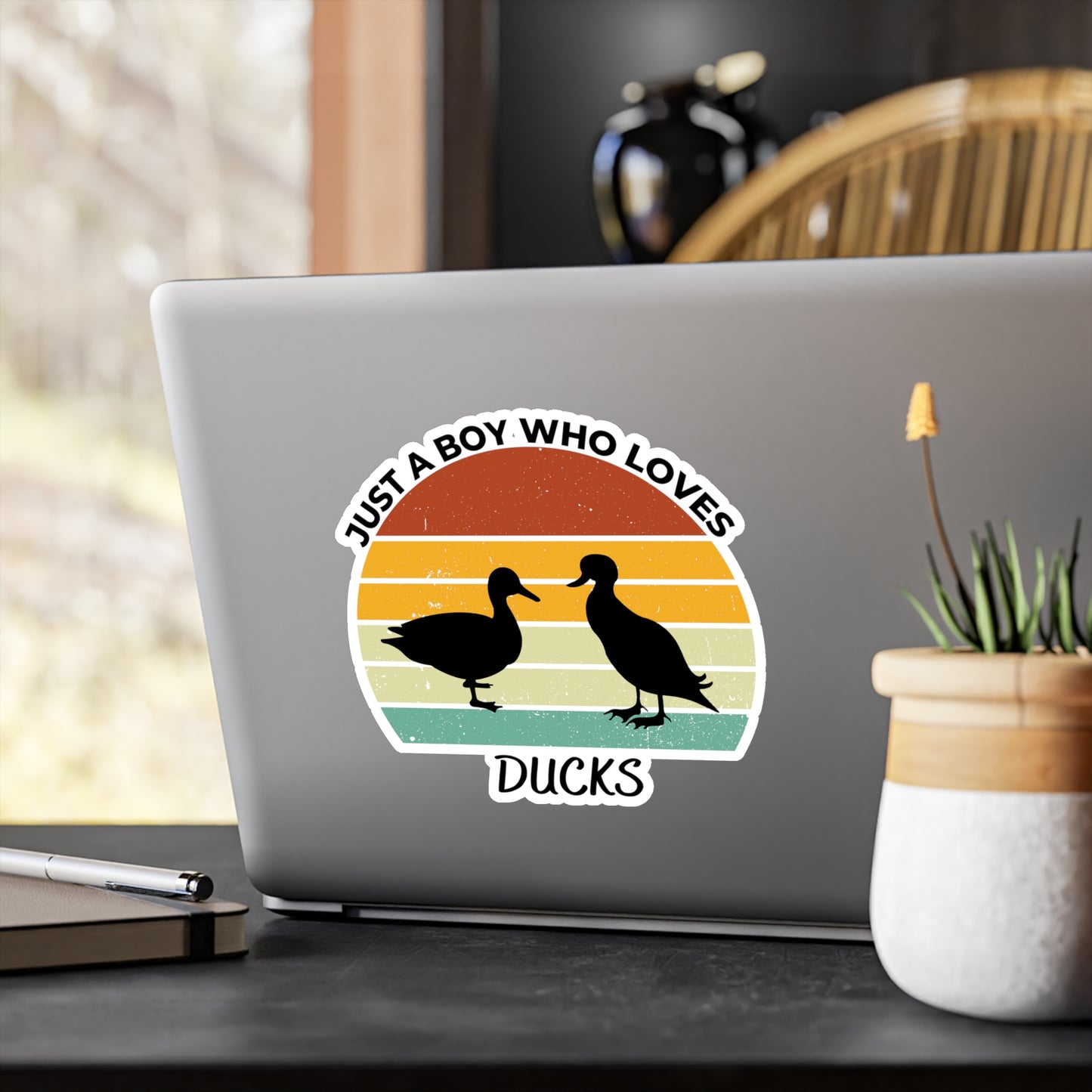 Just a Boy Who Loves Ducks Kiss-Cut Vinyl Decals