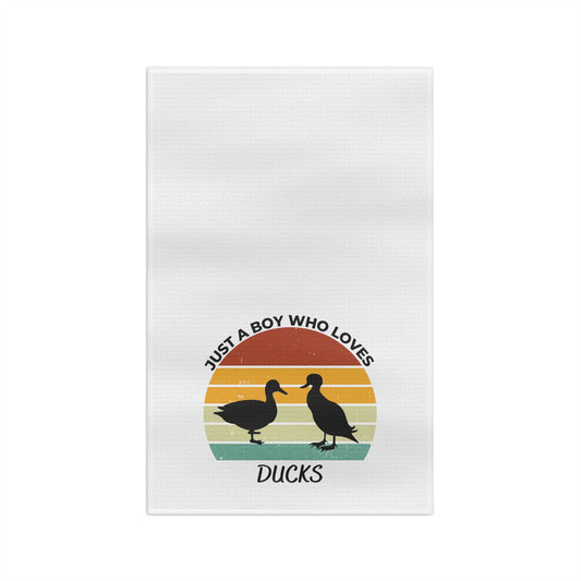 Just a Boy Who Loves Ducks Soft Tea Towel