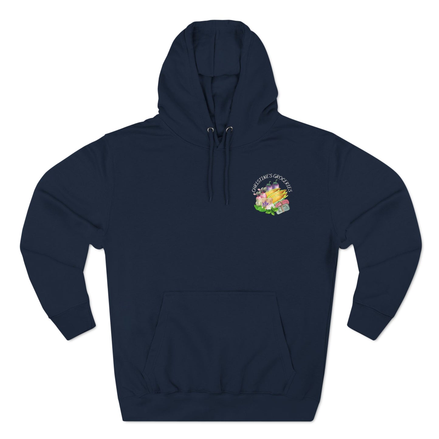 Christine's Groceries Logo Three-Panel Fleece Hoodie