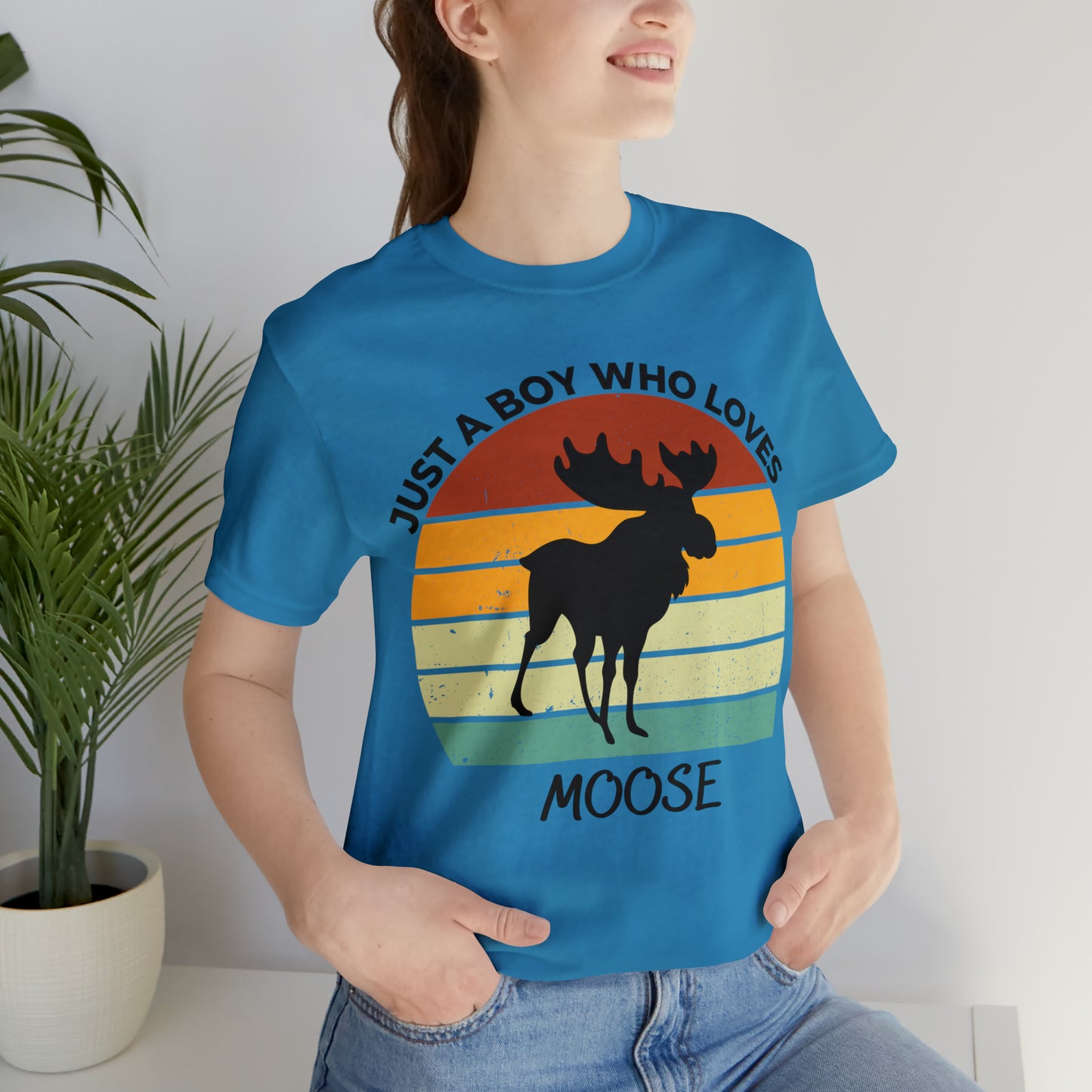 Just a Boy Who Loves Moose Short Sleeve Tee