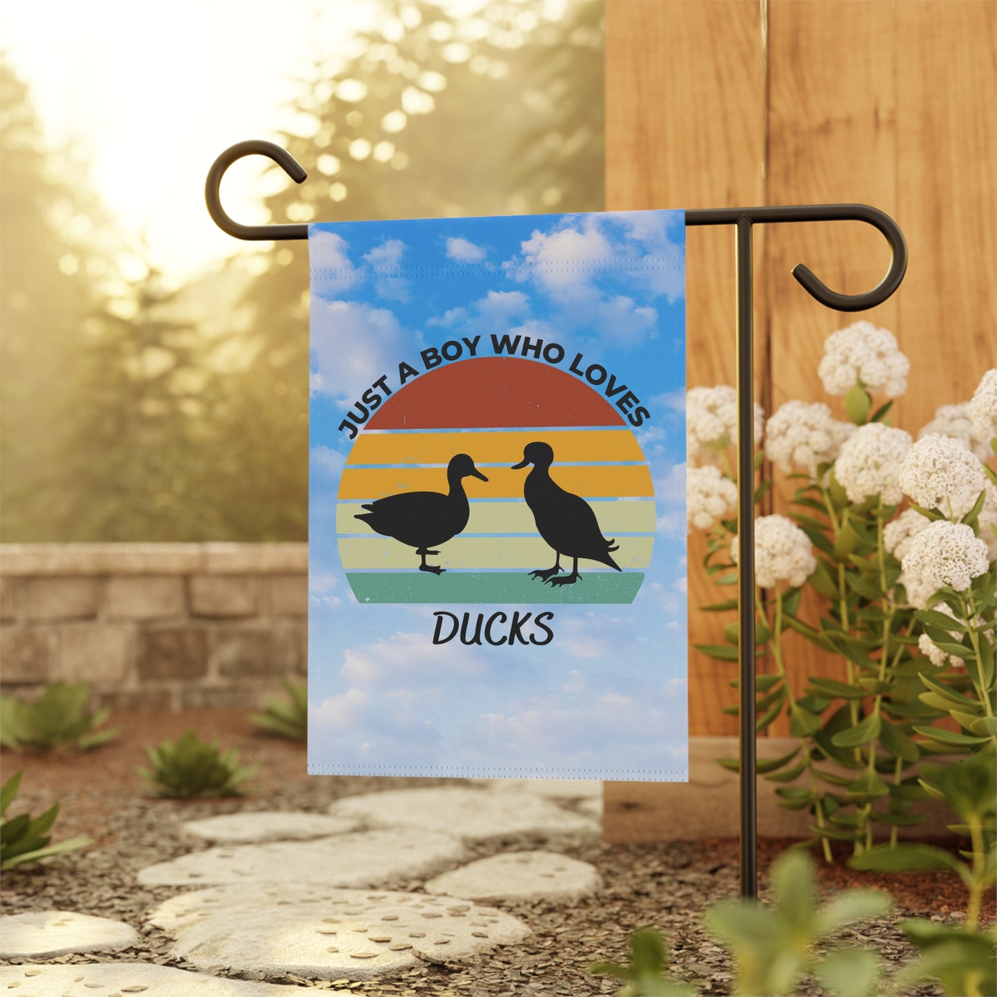 Just a Boy Who Loves Ducks Garden & House Banner