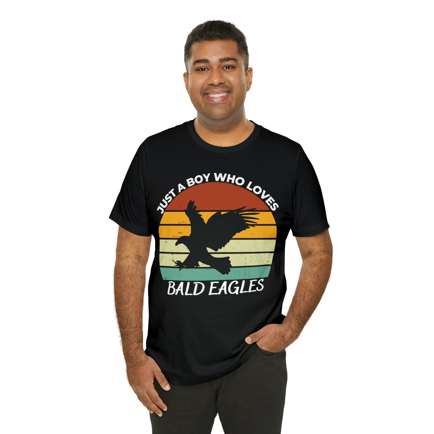 Just a Boy Who Loves Bald Eagles Short Sleeve Tee