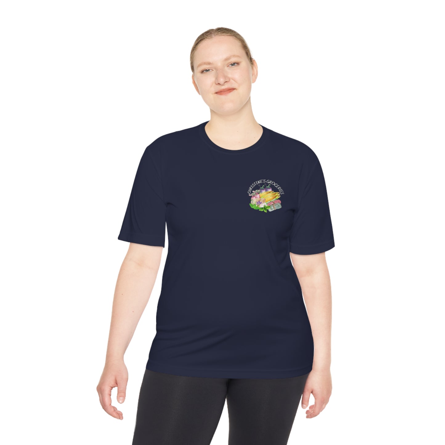 Christine's Groceries Logo wear show shirt Unisex Moisture Wicking Tee