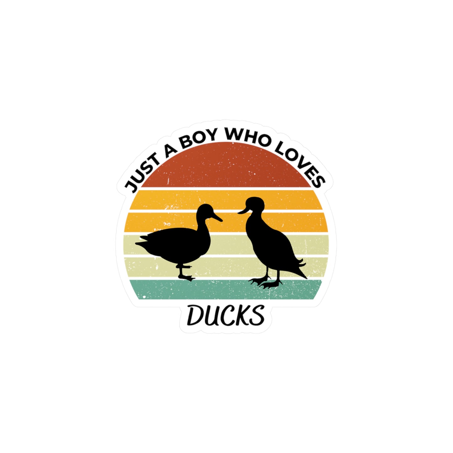 Just a Boy Who Loves Ducks Kiss-Cut Vinyl Decals