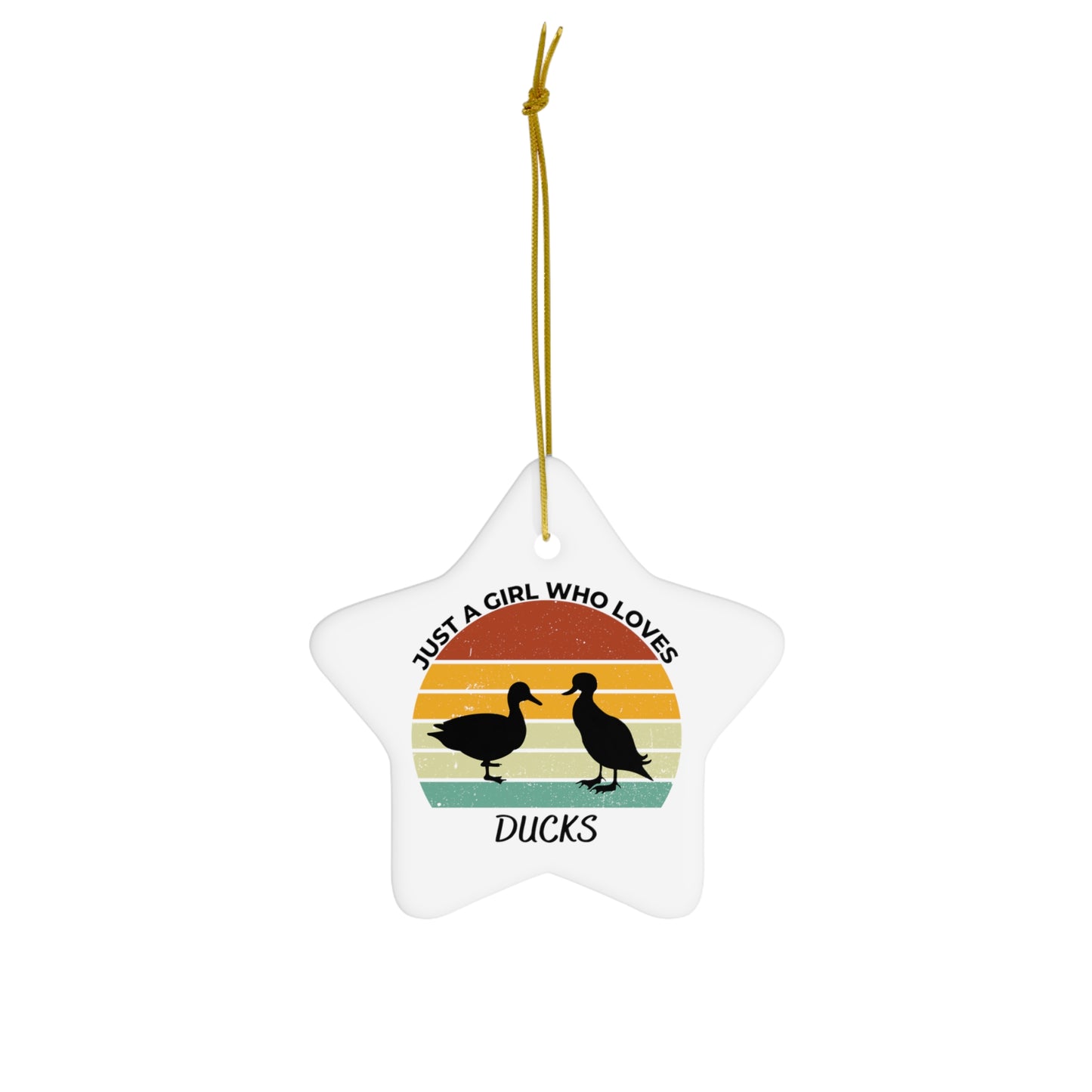 Just a Girl Who Loves Ducks Ceramic Ornament, 3 Shapes