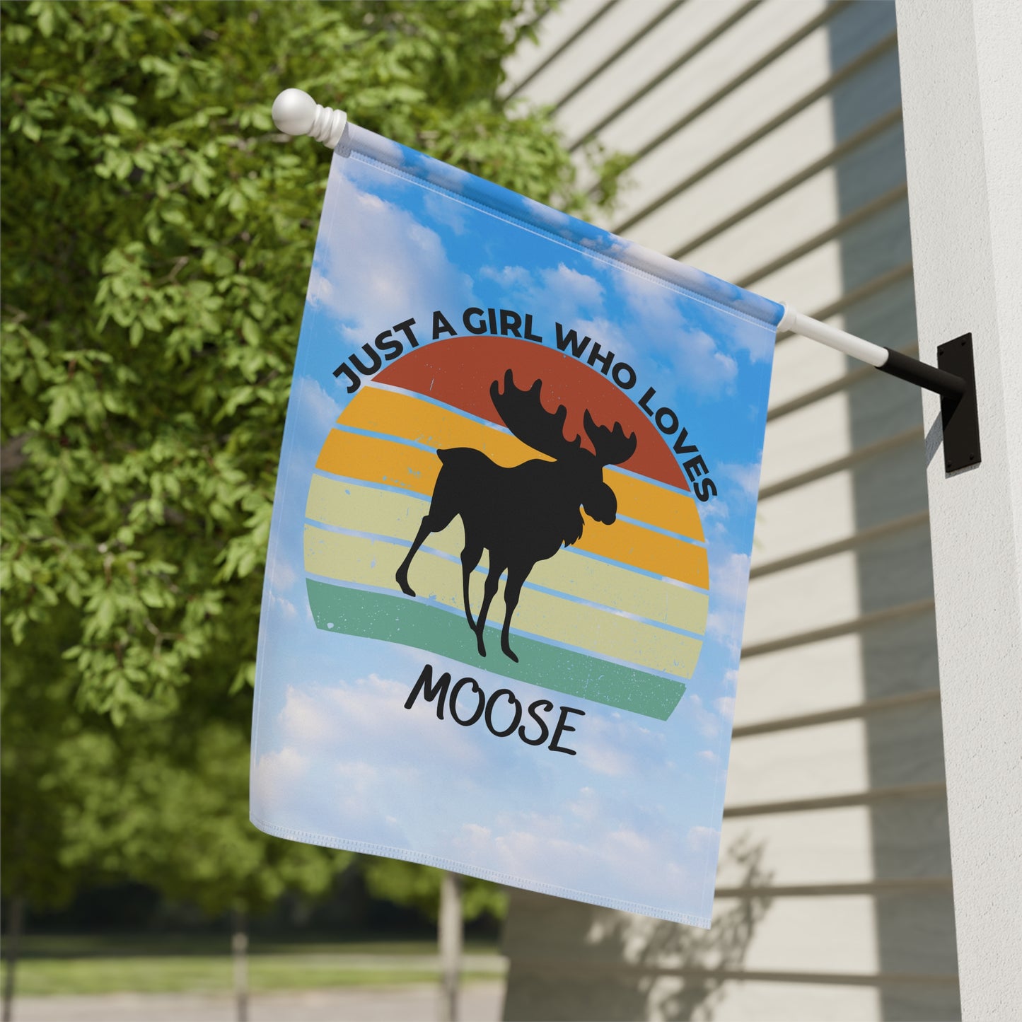 Just a Girl Who Loves Moose Garden & House Banner