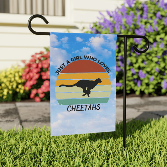 Just a Girl Who Loves Cheetahs Garden & House Banner