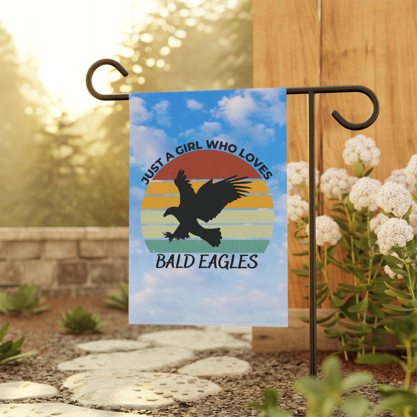 Just a Girl Who Loves Bald Eagles Garden & House Banner