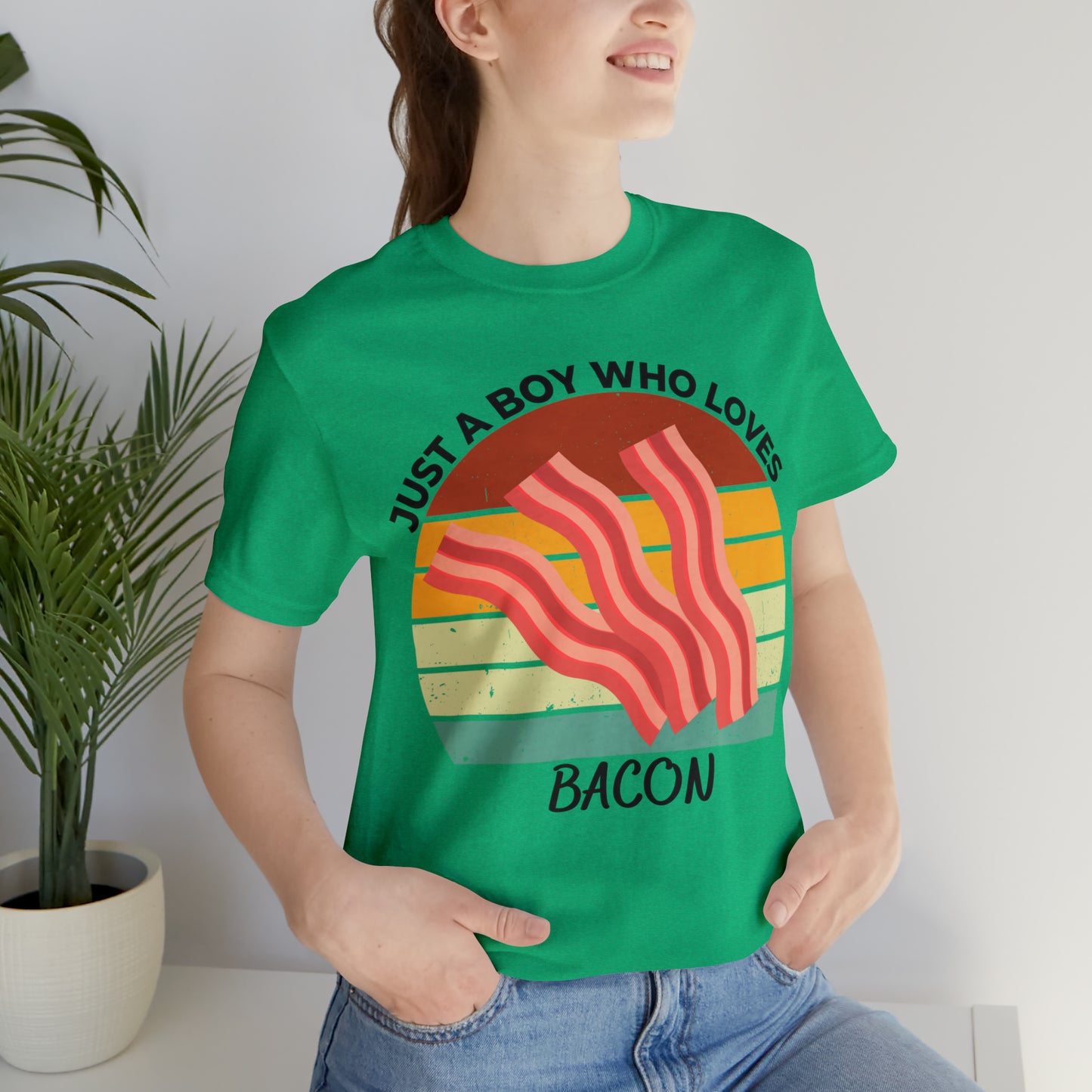 Just a Boy Who Loves Bacon Short Sleeve Tee