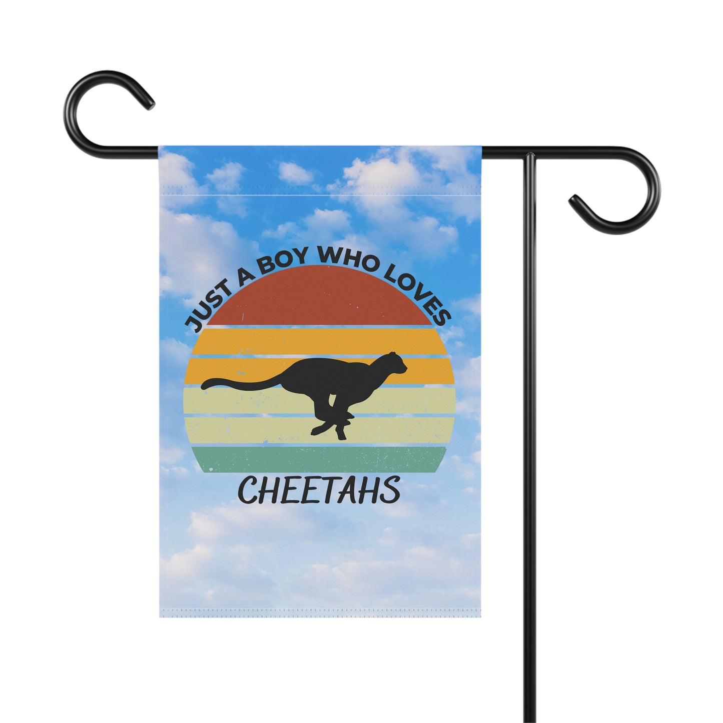 Just a Boy Who Loves Cheetahs Garden & House Banner