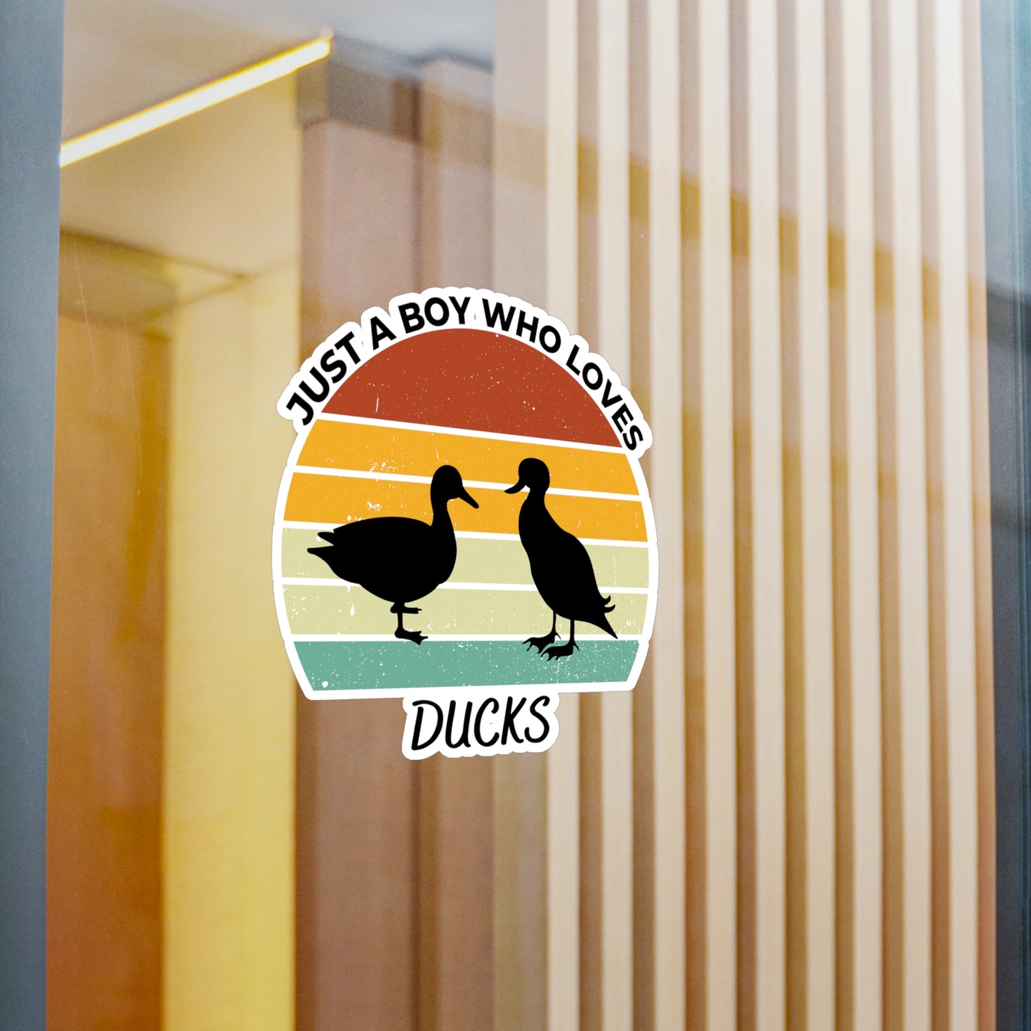 Just a Boy Who Loves Ducks Kiss-Cut Vinyl Decals