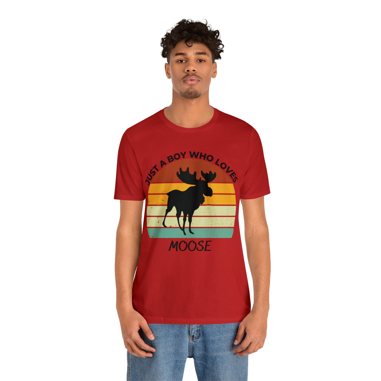 Just a Boy Who Loves Moose Short Sleeve Tee