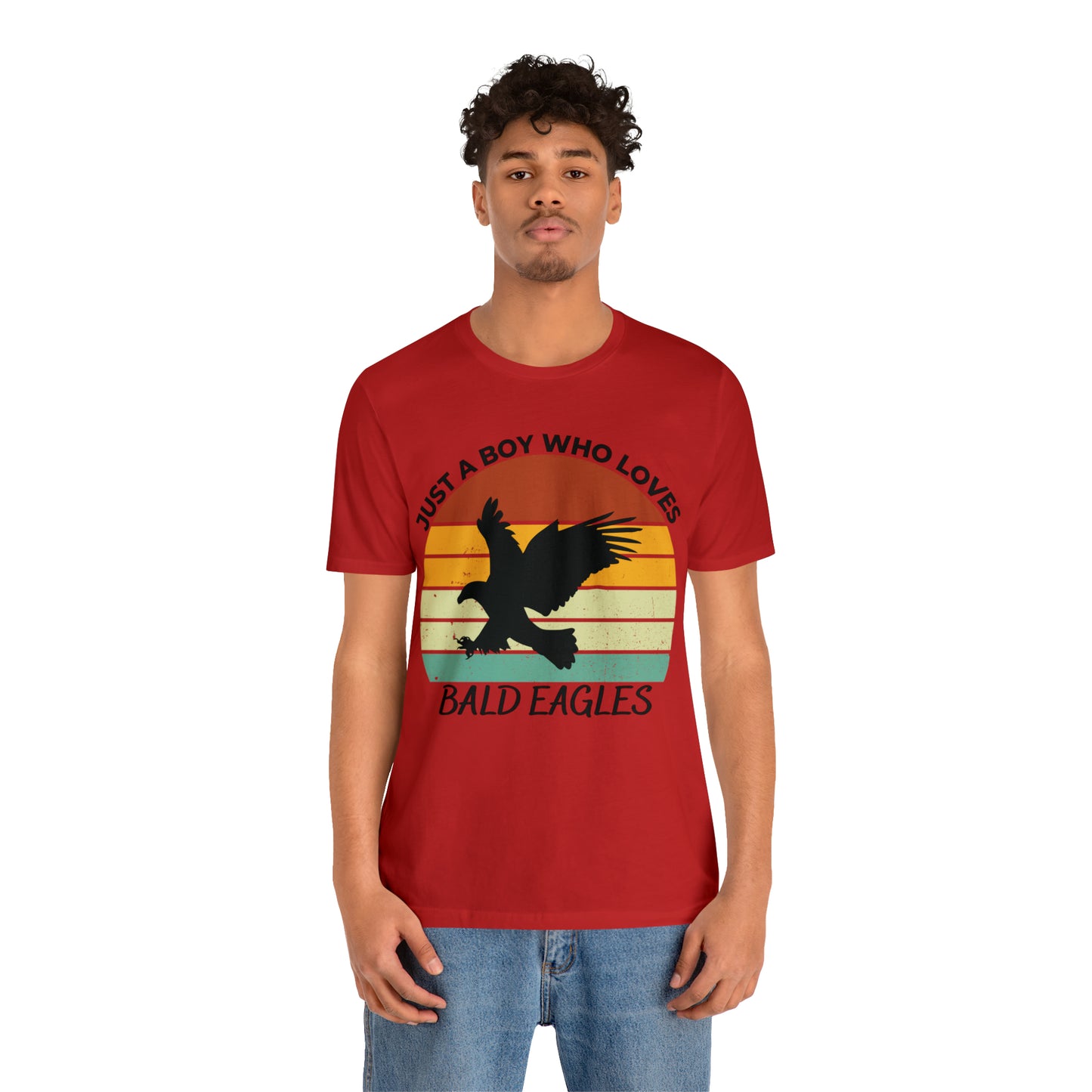 Just a Boy Who Loves Bald Eagles Short Sleeve Tee