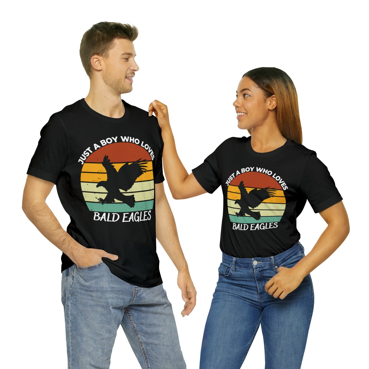 Just a Boy Who Loves Bald Eagles Short Sleeve Tee